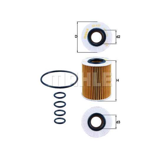 OX 437D - Oil filter 
