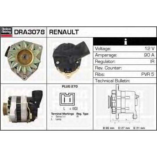 DRA3078 - Alternator 