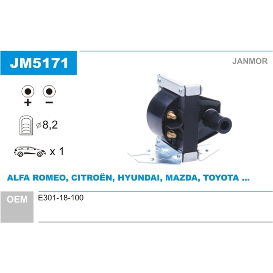 JM5171 - Ignition coil 