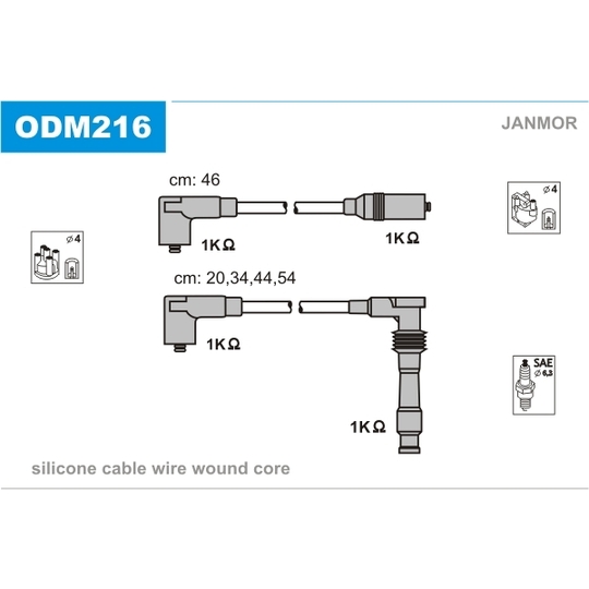 ODM216 - Sytytysjohtosarja 