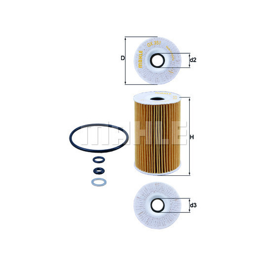 OX 351D - Oil filter 