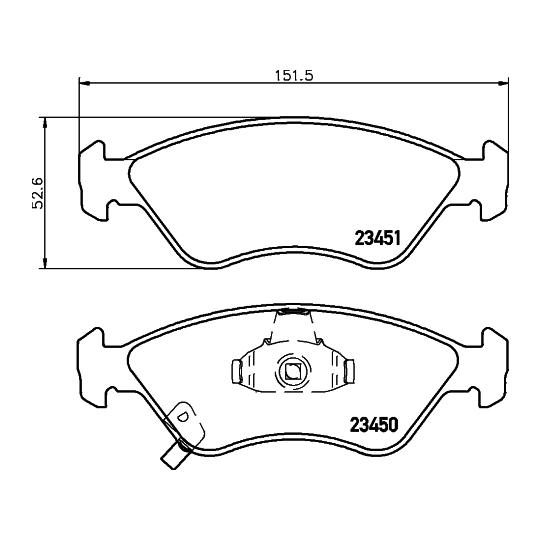 MDB1898 - Brake Pad Set, disc brake 