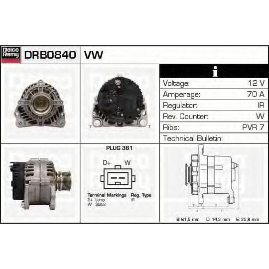 DRB0840 - Alternator 