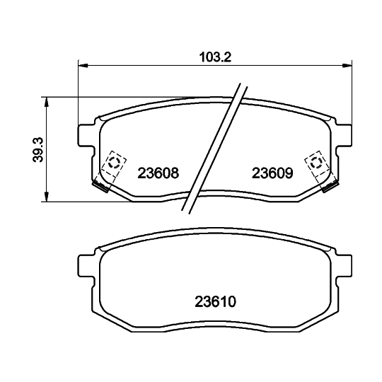 MDB2066 - Brake Pad Set, disc brake 