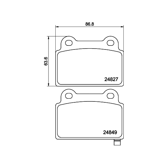 MDB3039 - Brake Pad Set, disc brake 