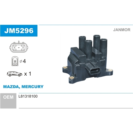 JM5296 - Ignition coil 