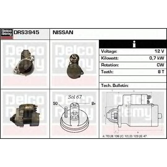 DRS3945 - Käynnistinmoottori 