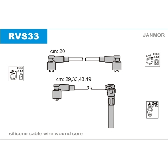 RVS33 - Ignition Cable Kit 