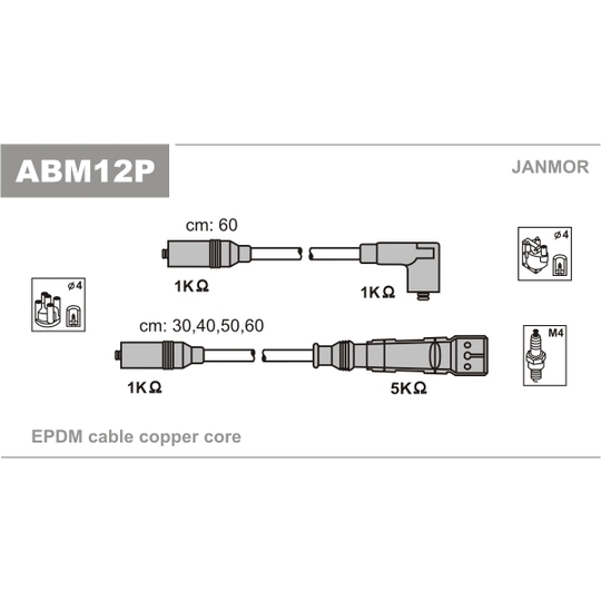 ABM12P - Ignition Cable Kit 