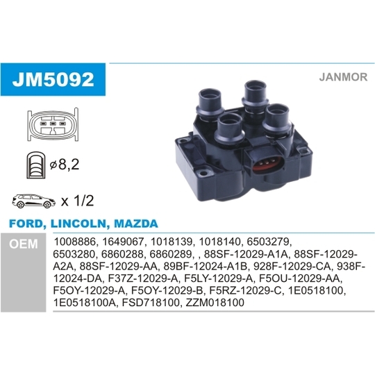 JM5092 - Ignition coil 