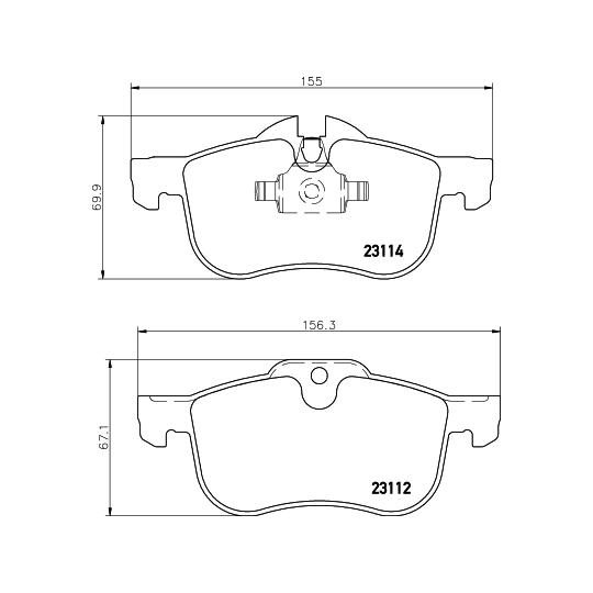 MDB2011 - Brake Pad Set, disc brake 