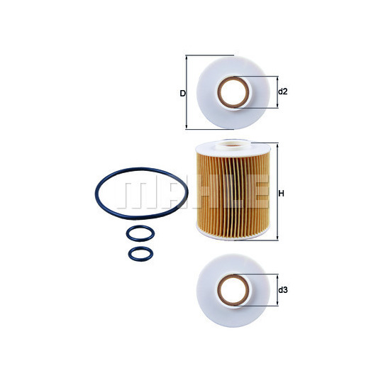 OX 163/4D - Oil filter 