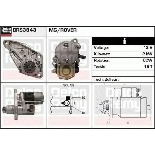 DRS3843 - Käynnistinmoottori 