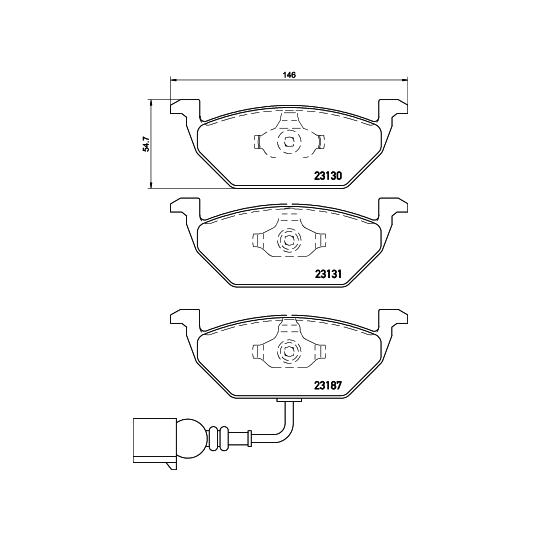 MDB2040 - Brake Pad Set, disc brake 