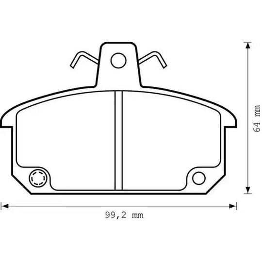 571288J-AS - Brake Pad Set, disc brake 