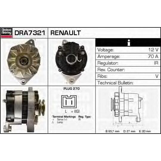 DRA7321 - Alternator 