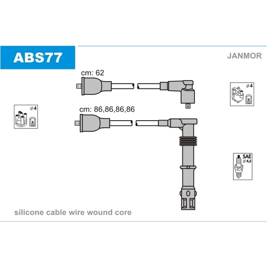 ABS77 - Sytytysjohtosarja 