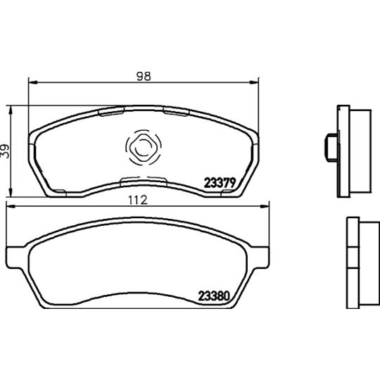 MDB1689 - Brake Pad Set, disc brake 