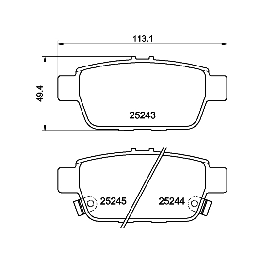 MDB3196 - Brake Pad Set, disc brake 