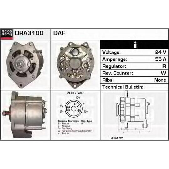 DRA3100 - Alternator 