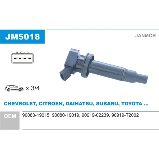 JM5018 - Ignition coil 