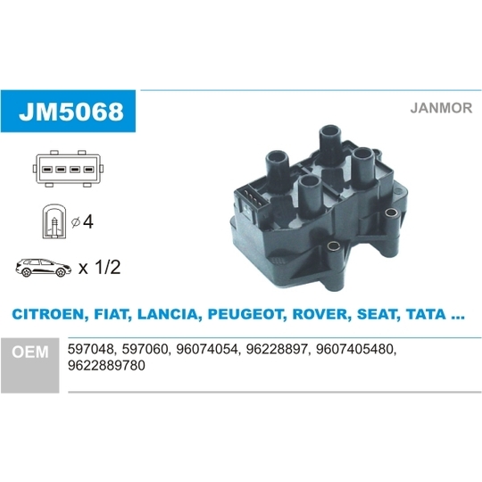 JM5068 - Ignition coil 