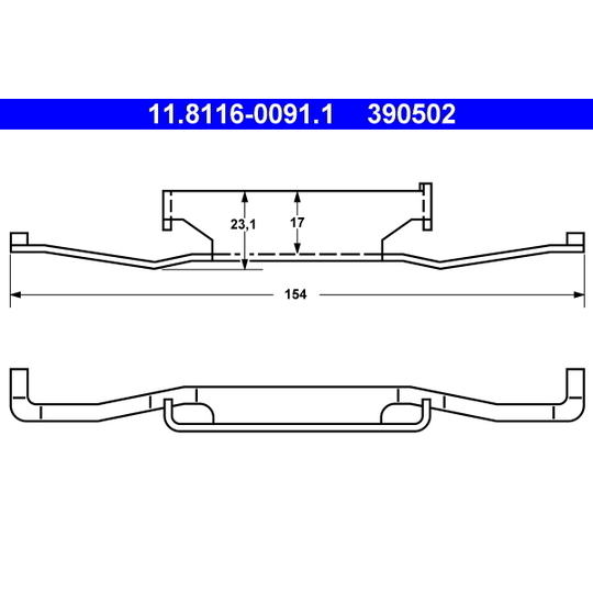 11.8116-0091.1 - Spring, brake caliper 