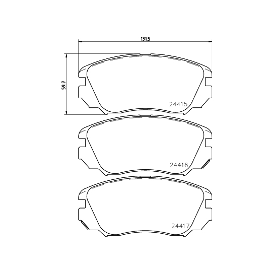 MDB2870 - Brake Pad Set, disc brake 