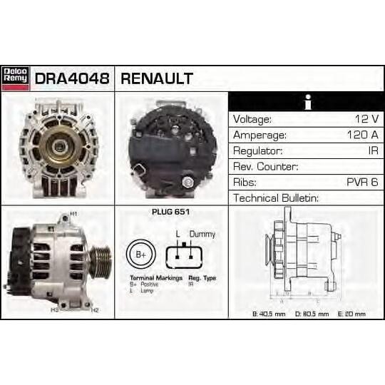 DRA4048 - Alternator 