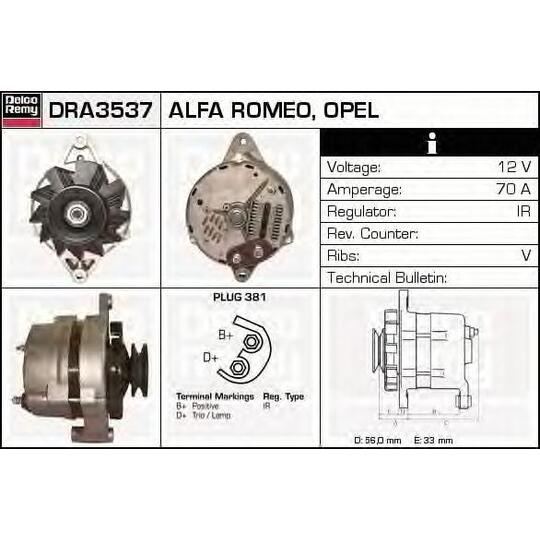 DRA3537 - Alternator 