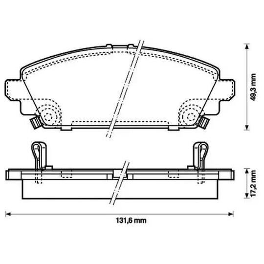 572464J-AS - Brake Pad Set, disc brake 