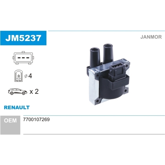 JM5237 - Ignition coil 