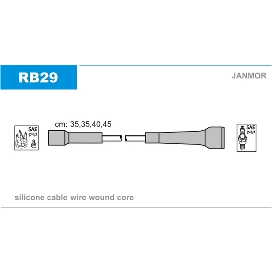 RB29 - Tändkabelsats 
