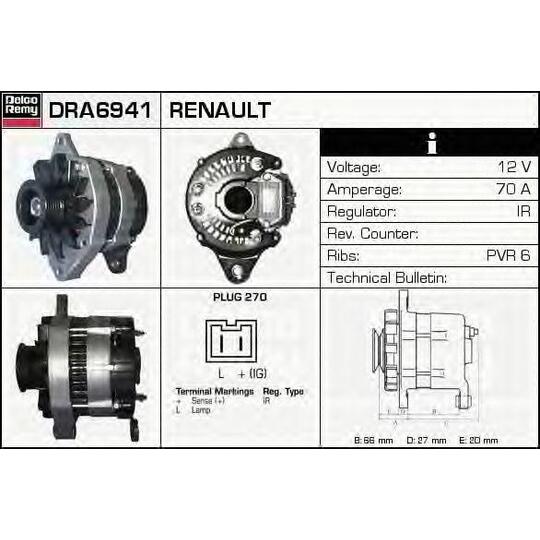 DRA6941 - Alternator 