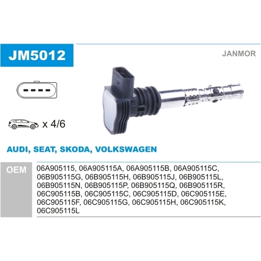 JM5012 - Ignition coil 