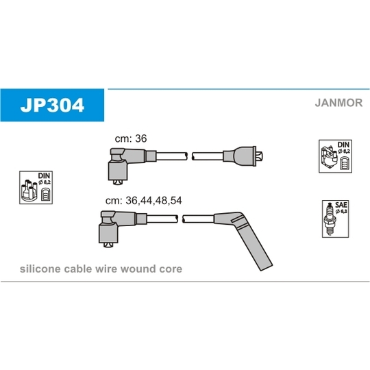 JP304 - Tändkabelsats 
