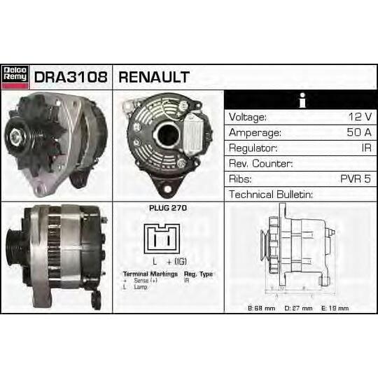 DRA3108 - Alternator 