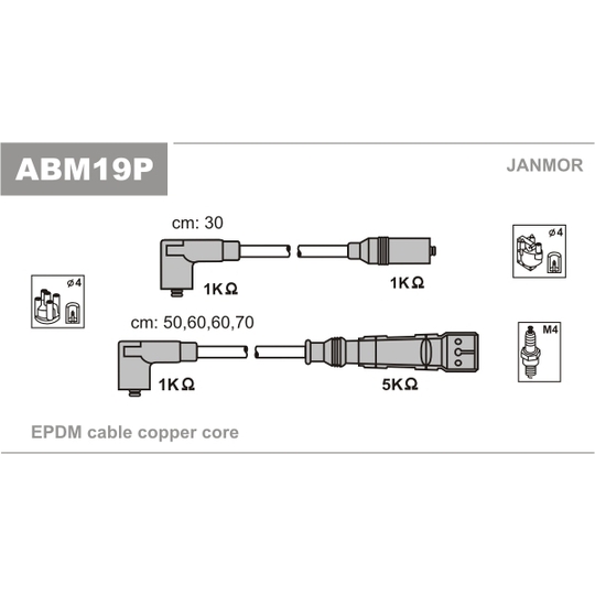 ABM19P - Ignition Cable Kit 