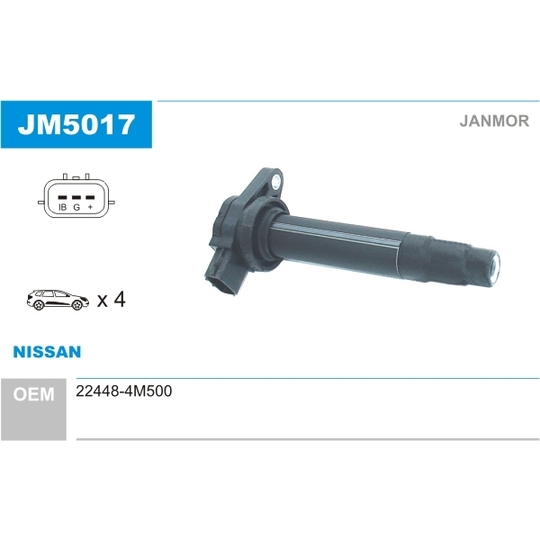 JM5017 - Ignition coil 