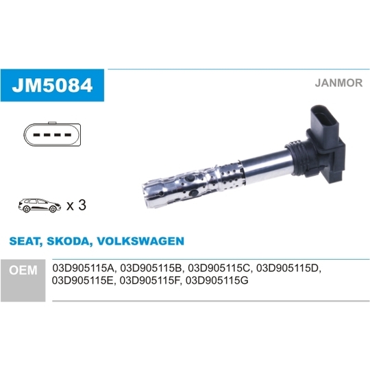 JM5084 - Ignition coil 