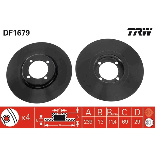 DF1679 - Brake Disc 