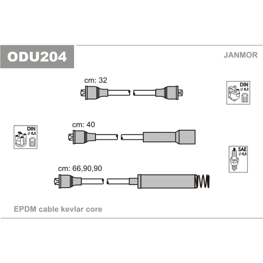ODU204 - Ignition Cable Kit 