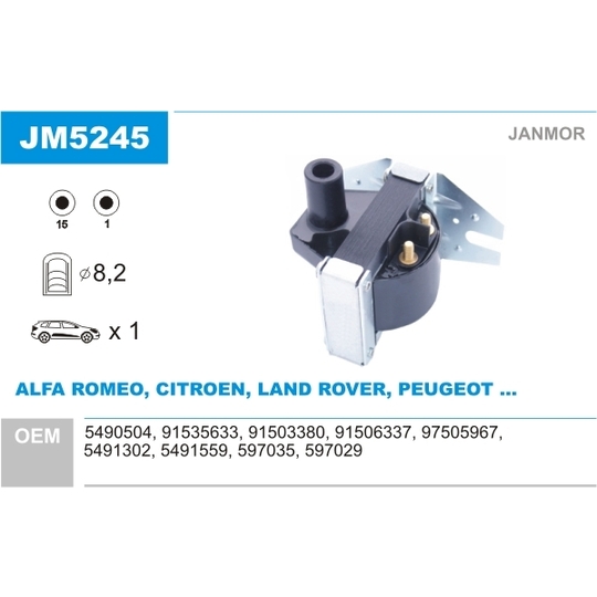 JM5245 - Ignition coil 