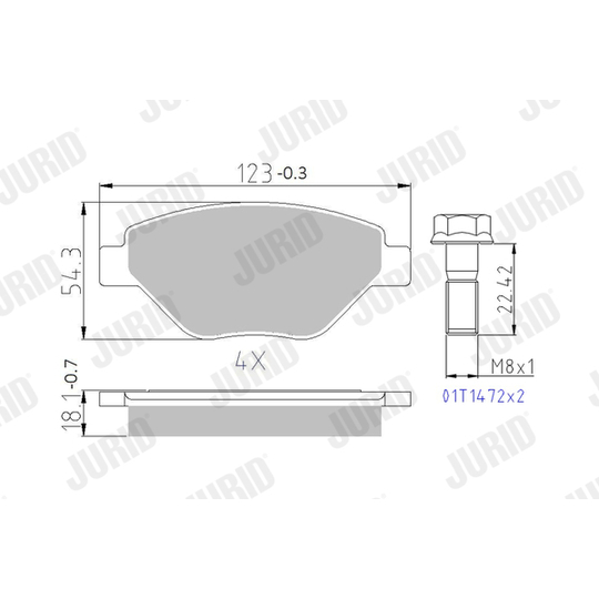 573123J - Brake Pad Set, disc brake 