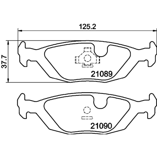 MDB1549 - Brake Pad Set, disc brake 