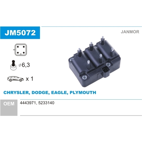 JM5072 - Ignition coil 