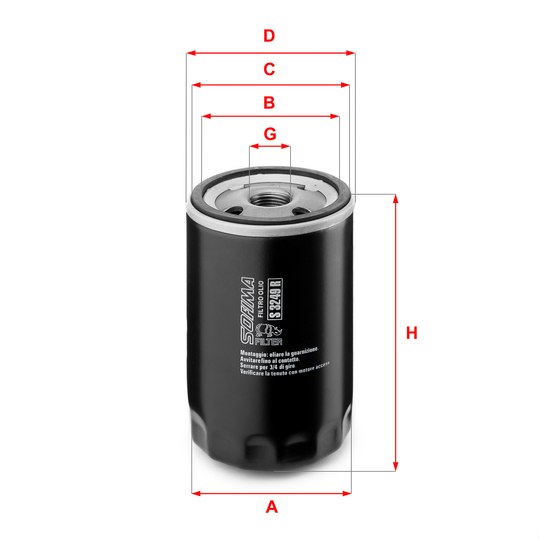 S 3249 R - Oil filter 