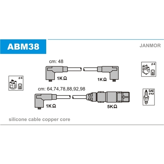 ABM38 - Ignition Cable Kit 