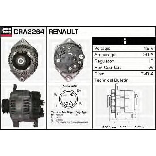 DRA3264 - Alternator 