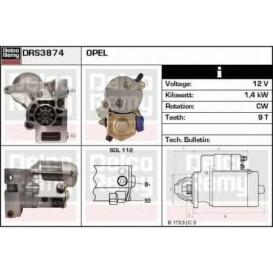 DRS3874 - Käynnistinmoottori 